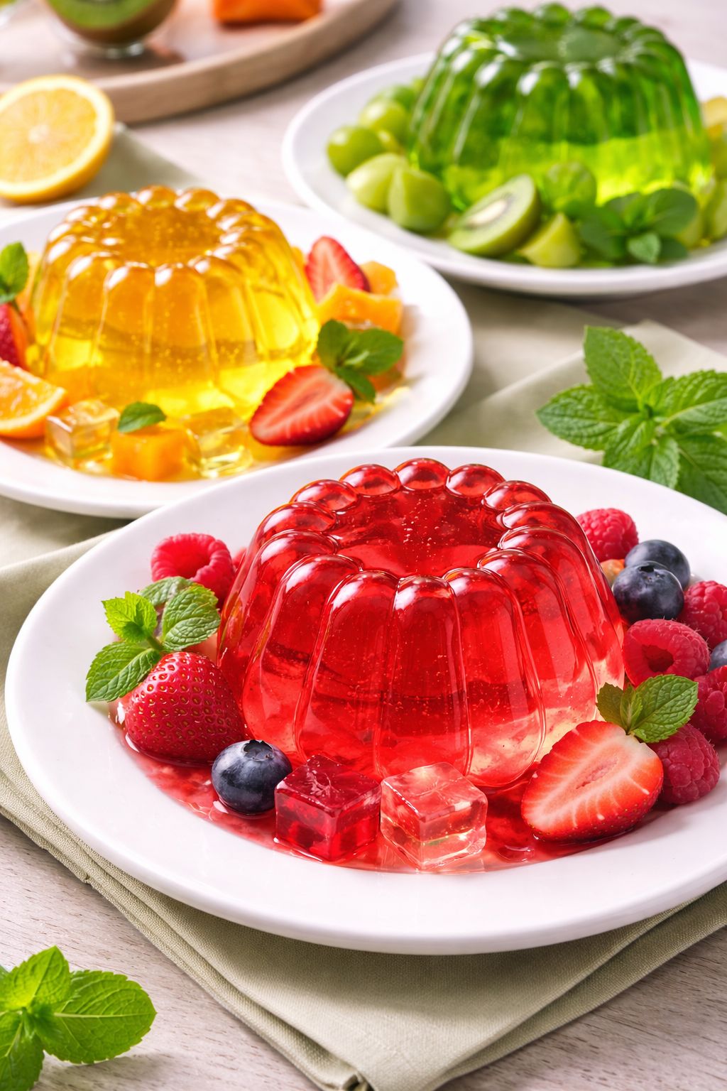 Gelatine verschiedene  Frucht Geschmack.