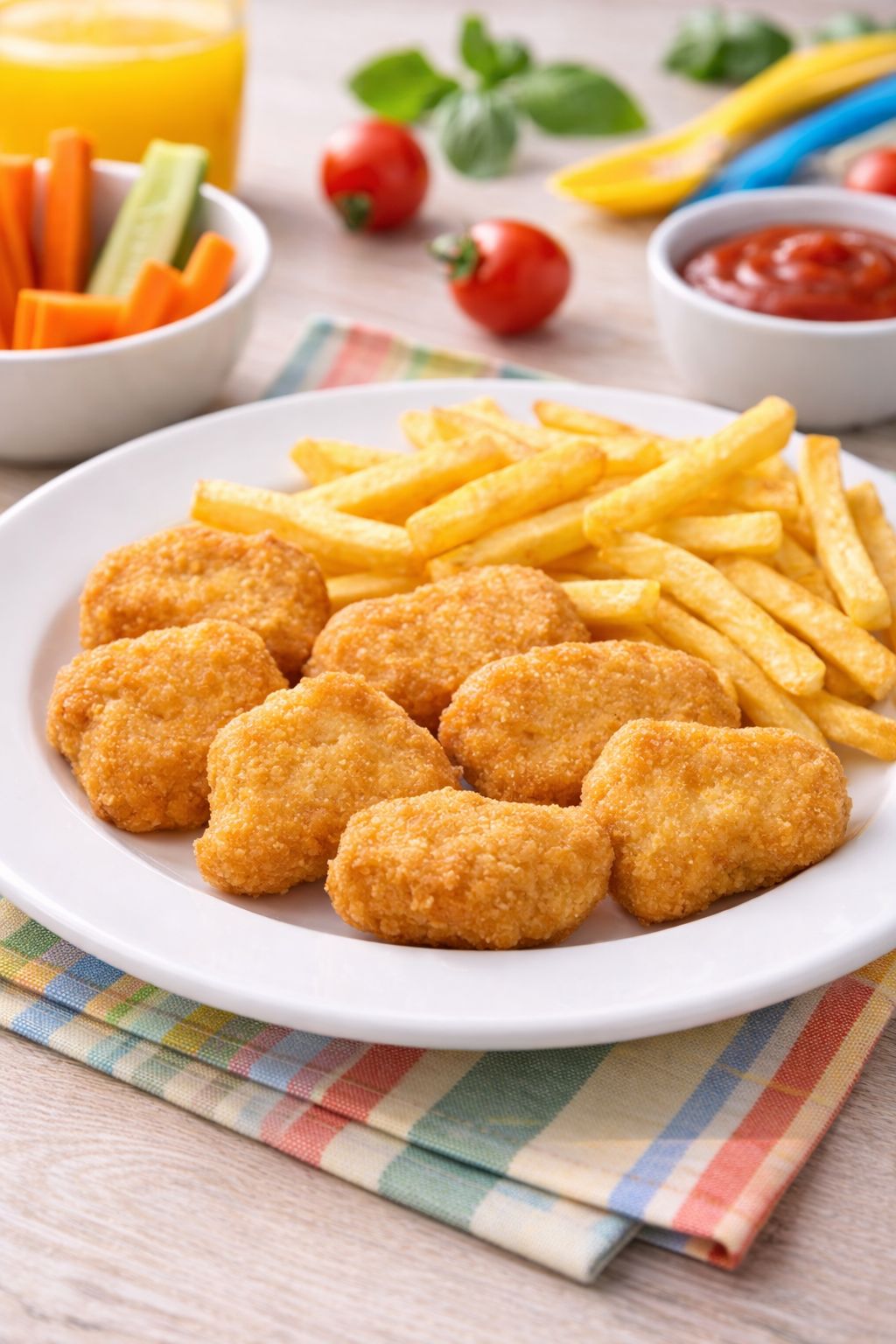Chicken Nuggets mit Pommes Frites